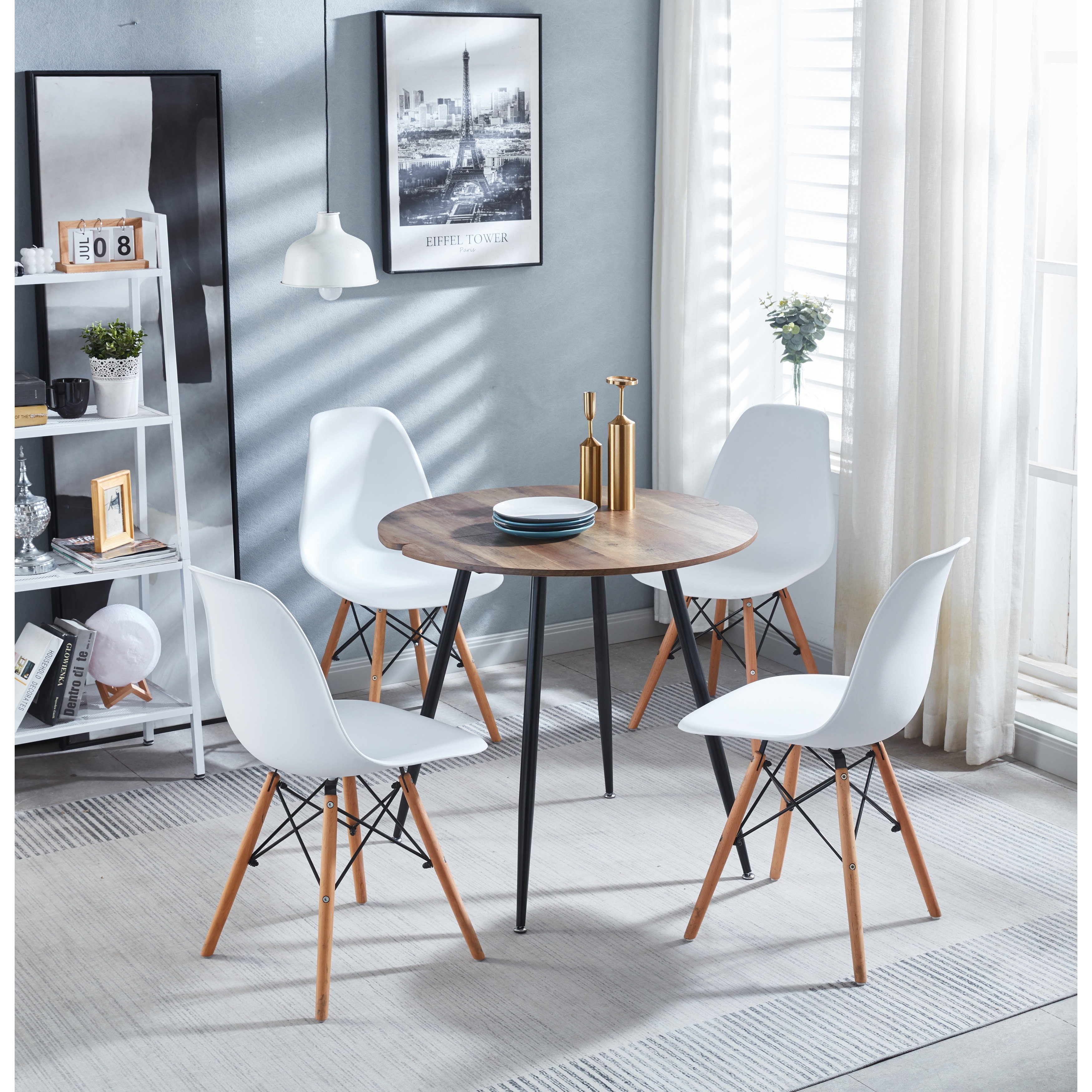 Metal frame table and hot sale chairs